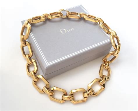 christian dior gold necklace|christian dior gold chain necklace.